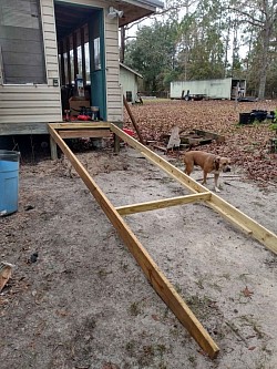 Handicap ramp on mobile home