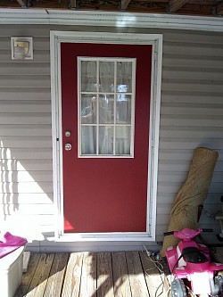 New mobile home door