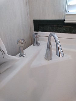 Mobile home garden tub faucet upgrade